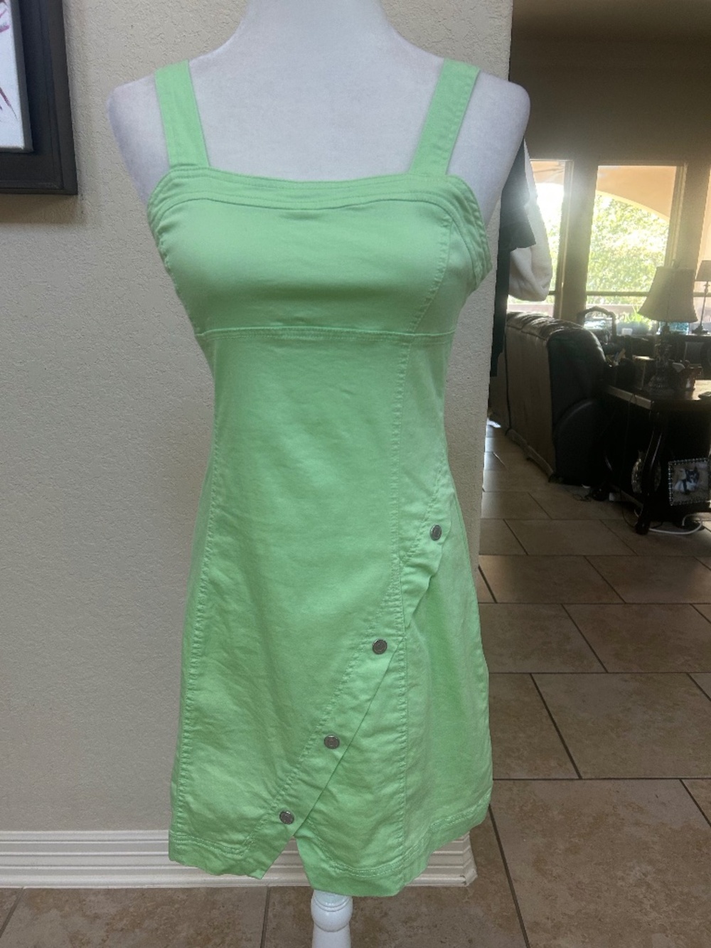 Habitual Girls Lime Green Overall Dress. Sz. 16